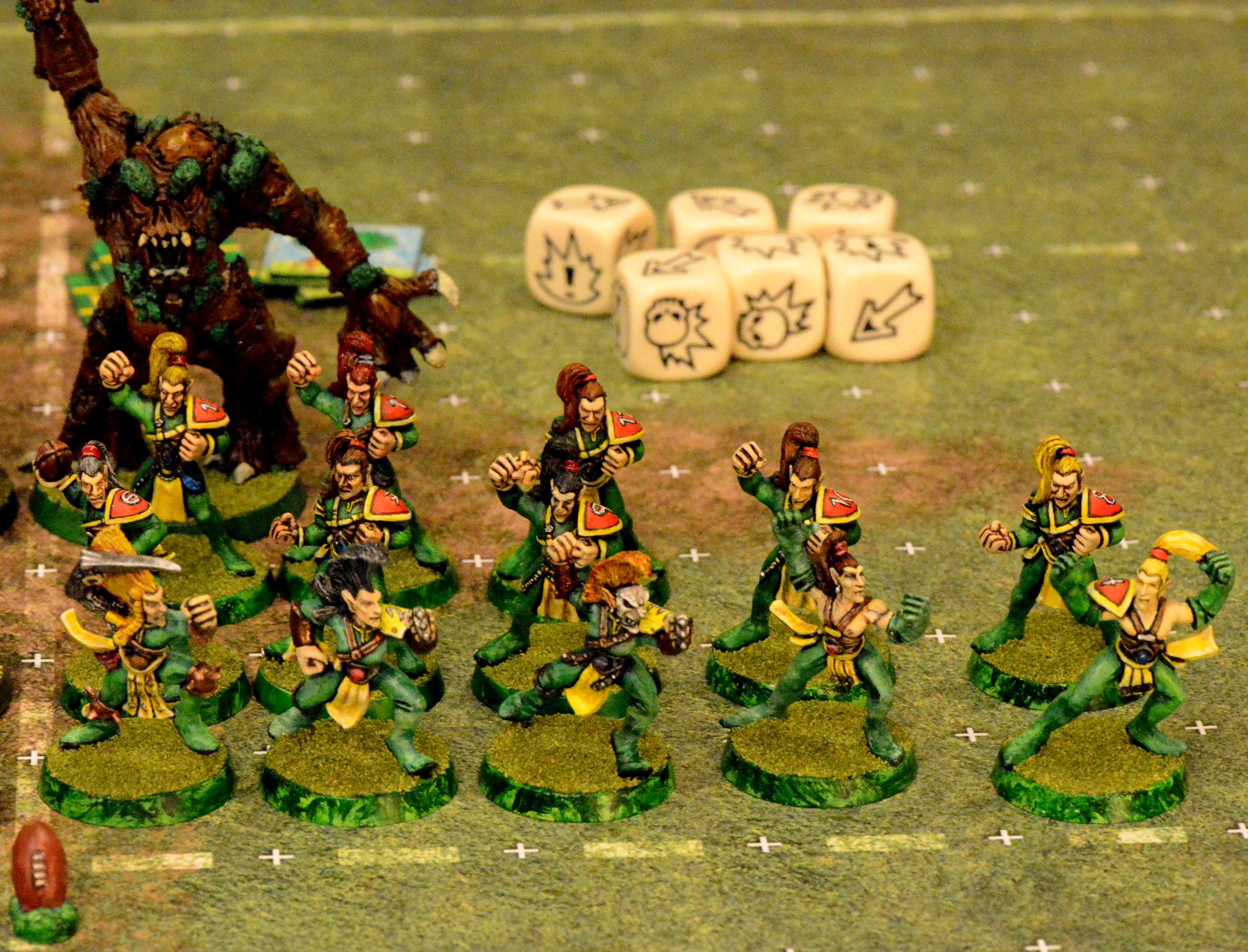 Block Dice, Blood Bowl, Dice, Elves, Team, Wood Elves Wood Elf Team